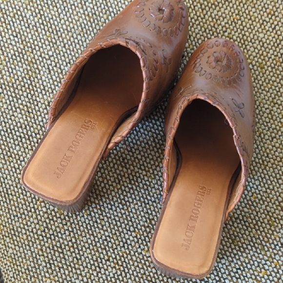 Brown Leather Clogs - Picture 3 of 5